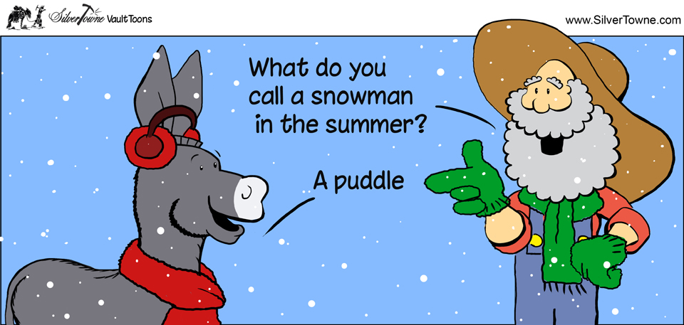 SilverTowne Vault Toons: Winter Dad Joke Comic Strip Image