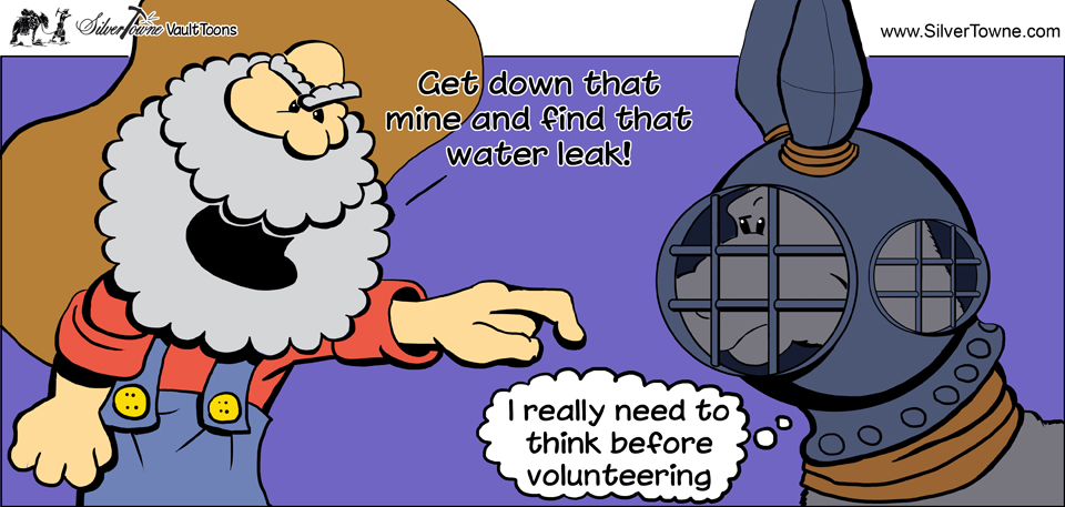 SilverTowne Vault Toons: Risky Voulnteer Comic Strip Image