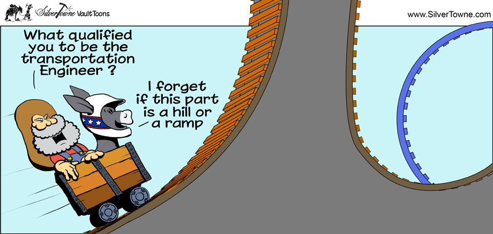 SilverTowne Vault Toons: Transportation Engineer Comic Strip Image