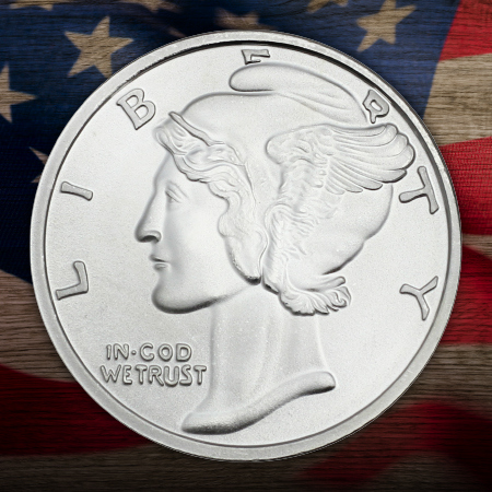 CNT Mercury Dime Replica 1 Ounce Silver Rounds