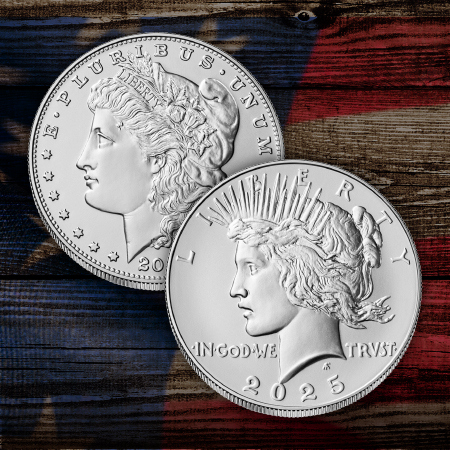 2025 Morgan Peace .999 Silver Dollars