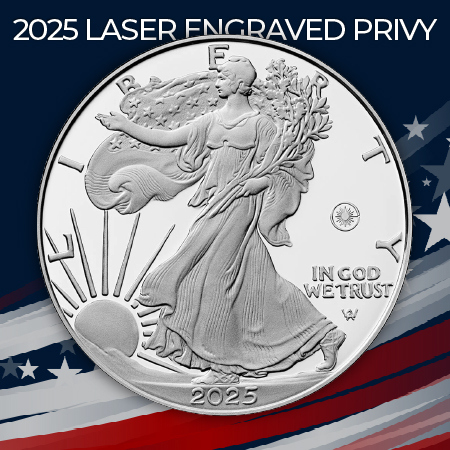 2025 W Laser Engraved Privy Proof SAEs 2025 W Laser Engraved Privy Proof SAEs