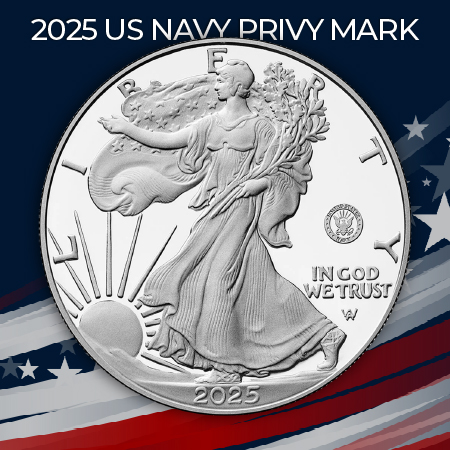 2025 S US Navy Privy Silver American Eagle Proof Coins 2025 S US Navy Privy Silver American Eagle Proof Coins