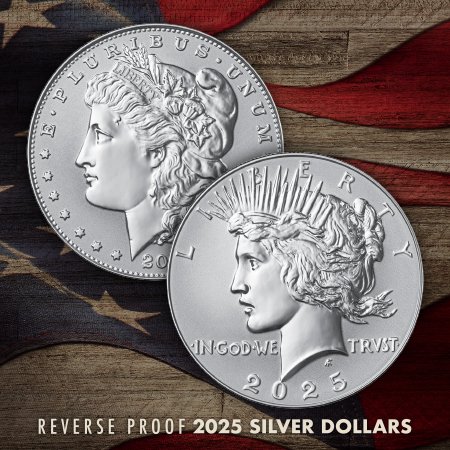 2025 Reverse Proof Morgan and Peace .999 Silver Dollars