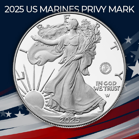 2025 P US Marine Corps Privy Silver American Eagle Proof Coins