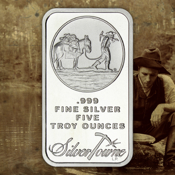 5 Ounce SilverTowne Trademark Silver Bars