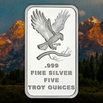 5 Ounce Eagle SilverTowne Trademark Silver Bars