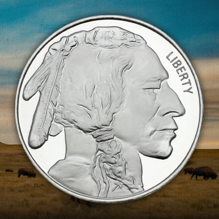 5 Ounce .999 Fine Silver Buffalo Nickel Replicas 5 Ounce .999 Fine Silver Buffalo Nickel Replicas