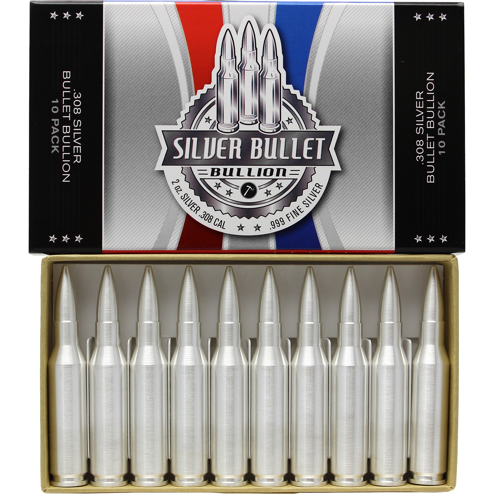 2 oz Silver Bullet .308 Caliber .999 Fine