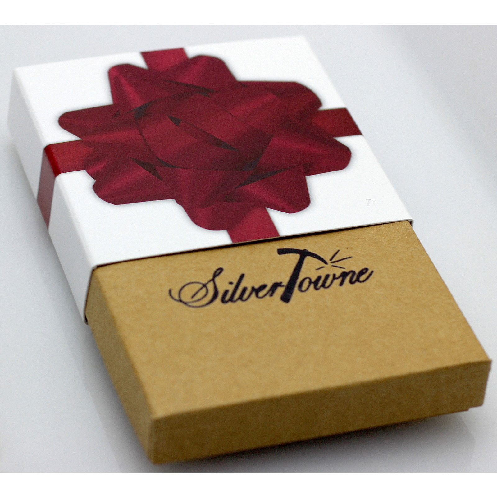 Arrowhead Shaped 1oz 999 Fine Silver Bullion by SilverTowne in Gold Bow Gift Box