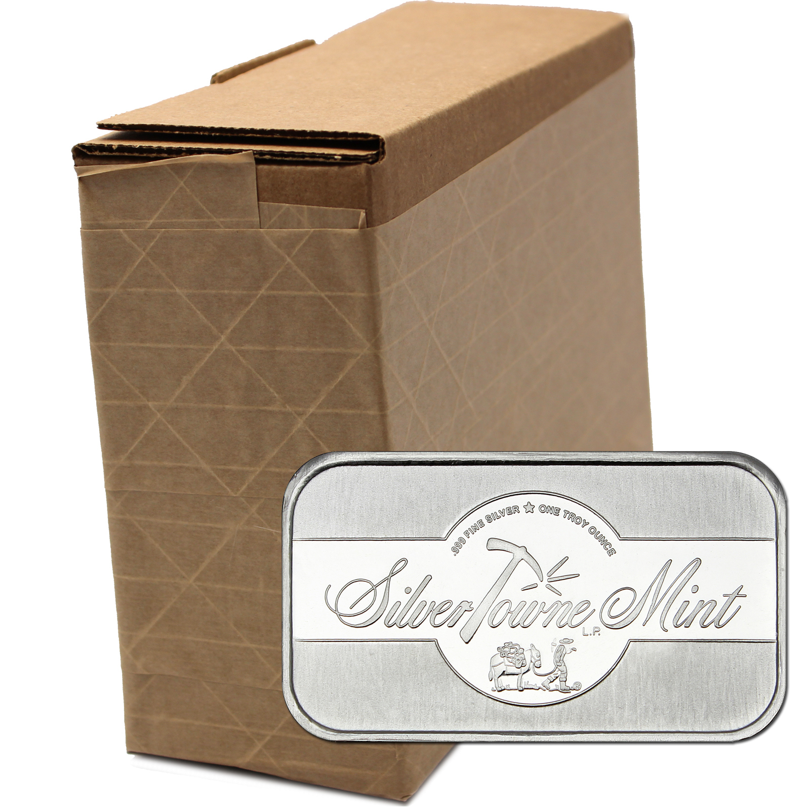 SilverTowne Mint Signature 1oz .999 Fine Silver Bar LOT of 10 Silver