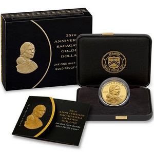 2025 W Gold Sacagawea 25th Anniversary 1/2oz Proof Dollar in OGP 2025 W Gold Sacagawea 25th Anniversary 1/2oz Proof Dollar in OGP