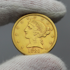1880 S $5 Gold Liberty Extra Fine Condition 1880 S $5 Gold Liberty Extra Fine Condition