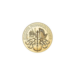 2022 Austria Gold Philharmonic Twenty-Fifth Ounce BU Coin
