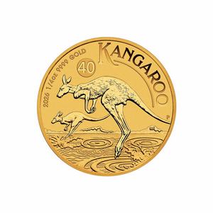 2026 Australia Gold Kangaroo Quarter Ounce BU Coin