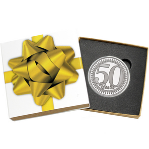 50th Anniversary 1oz .999 Silver Medallion Dated 2025 in Gift Box 50th Anniversary 1oz .999 Silver Medallion Dated 2025 in Gift Box