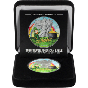 2026 Colorized Special Edition USA 250 Silver American Eagle BU Coin in Box with COA