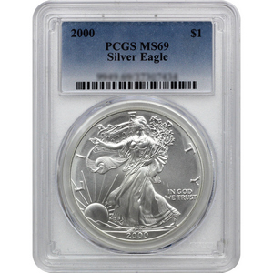 2000 Silver American Eagle MS69 PCGS 2000 Silver American Eagle MS69 PCGS