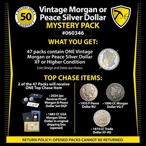 Vintage Morgan or Peace Silver Dollar Mystery Pack #060346