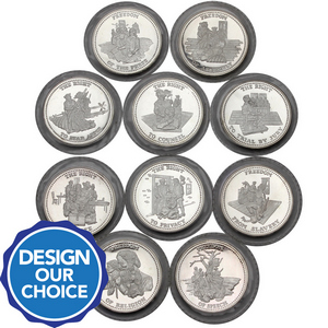 Johnson Matthey Freedom Series 1oz .999 Silver Medallion Design Our Choice Single Johnson Matthey Freedom Series 1oz .999 Silver Medallion Design Our Choice Single