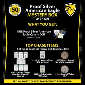 Proof Silver American Eagle Mystery Box #126369