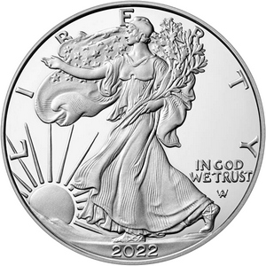 2022 W Silver American Eagle Coin PF in OGP