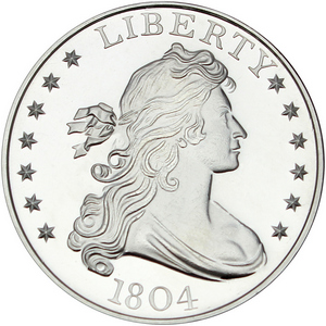 1804 Dollar Replica 1oz .999 Silver Medallion 1804 Dollar Replica 1oz .999 Silver Medallion