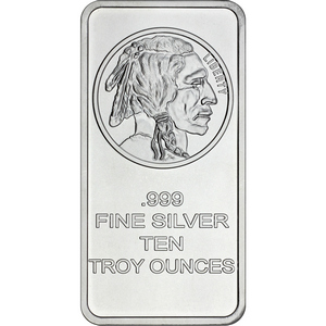 Buffalo Replica 10oz .999 Silver Bar Buffalo Replica 10oz .999 Silver Bar