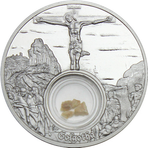 2023 Mesa Grande Silver In the Footsteps of Jesus: Golgotha with Stone from Golgotha 1oz Proof in OGP 2023 Mesa Grande Silver In the Footsteps of Jesus: Golgotha with Stone from Golgotha 1oz Proof in OGP