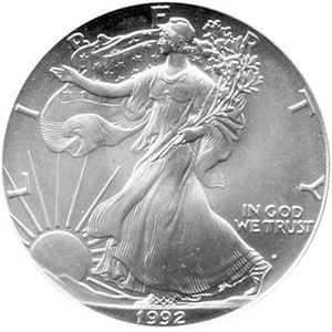 1992 Silver American Eagle BU 1992 Silver American Eagle BU