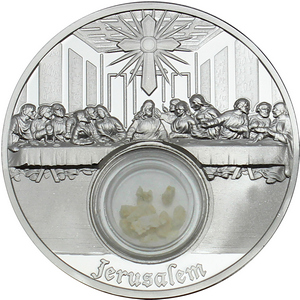 2022 Niue Silver In the Footsteps of Jesus: Jerusalem with Stone from Jerusalem 1oz Proof in OGP 2022 Niue Silver In the Footsteps of Jesus: Jerusalem with Stone from Jerusalem 1oz Proof in OGP