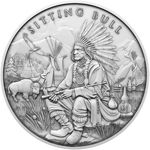 Sitting Bull Legendary Warriors Series 1oz .999 Silver Medallion Sitting Bull Legendary Warriors Series 1oz .999 Silver Medallion