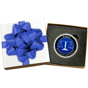 Police Protect and Serve 1oz .999 Silver Medallion Enameled in Gift Box Police Protect and Serve 1oz .999 Silver Medallion Enameled in Gift Box