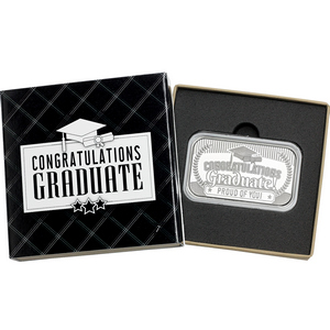 Congratulations Graduate! Proud of You! 1oz .999 Silver Bar in Gift Box Congratulations Graduate! Proud of You! 1oz .999 Silver Bar in Gift Box
