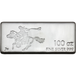 SilverTowne Pony 100oz .999 Silver Cast Bar SilverTowne Pony 100oz .999 Silver Cast Bar