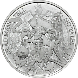 Dead Men Tell No Tales Silver 1oz .999 Medallion Dead Men Tell No Tales Silver 1oz .999 Medallion