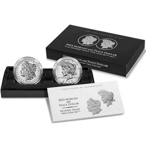 2023 S Morgan and Peace Silver Dollar Set Reverse Proof in OGP 2023 S Morgan and Peace Silver Dollar Set Reverse Proof in OGP