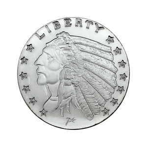 Indian Incused Replica 1/2oz .999 Silver Medallion Indian Incused Replica 1/2oz .999 Silver Medallion