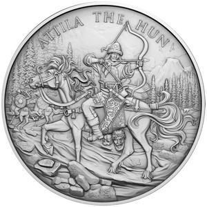 Attila The Hun Legendary Warriors Series Silver 1oz .999 Medallion Attila The Hun Legendary Warriors Series Silver 1oz .999 Medallion