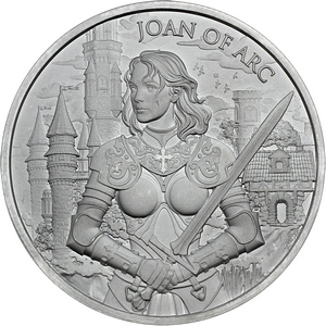 Joan of Arc Legendary Warriors Series 1oz .999 Silver Medallion