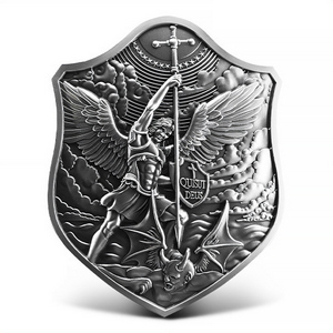 St. Michael 1 Kilo Silver Shield Stacker St. Michael 1 Kilo Silver Shield Stacker