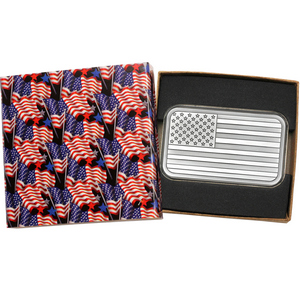 American Flag Engravable 5oz .999 Silver Bar in Gift Box American Flag Engravable 5oz .999 Silver Bar in Gift Box