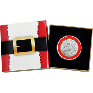 Ho Ho Ho Santa Claus Half Ounce .999 Silver Medallion in Gift Box Ho Ho Ho Santa Claus Half Ounce .999 Silver Medallion in Gift Box