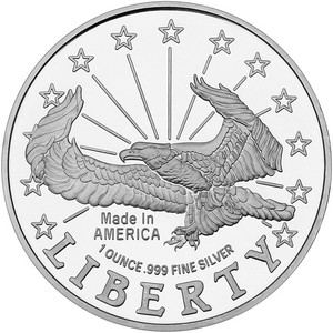 Liberty Eagle 1oz .999 Silver Medallion Liberty Eagle 1oz .999 Silver Medallion
