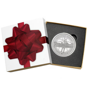 Basketball Shootin' Hoops Nothin' But Net 1oz .999 Silver Medallion in Gift Box