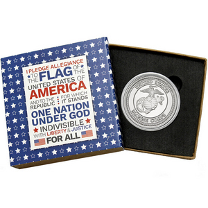 US Marines 1oz .999 Silver Medallion in Gift Box