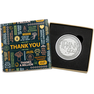 Thank You! 1oz .999 Silver Medallion in Gift Box Thank You! 1oz .999 Silver Medallion in Gift Box