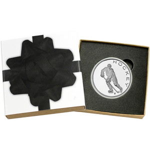 Hockey 1oz .999 Silver Medallion in Gift Box Hockey 1oz .999 Silver Medallion in Gift Box