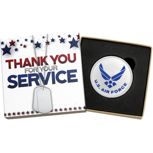 US Air Force Officially Licensed 1oz .999 Silver Medallion Enameled in Gift Box US Air Force Officially Licensed 1oz .999 Silver Medallion Enameled in Gift Box