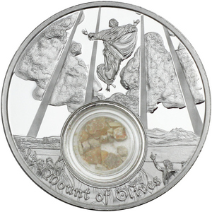 2025 Mesa Grande Silver In the Footsteps of Jesus: Ascension with Stone from Jerusalem 1oz Proof in OGP 2025 Mesa Grande Silver In the Footsteps of Jesus: Ascension with Stone from Jerusalem 1oz Proof in OGP